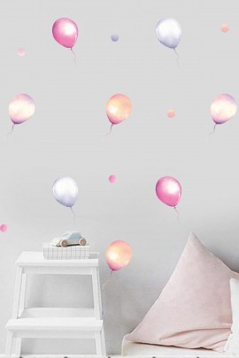 Pembe Rüya Balonlar Çocuk Odası Duvar Stickerı